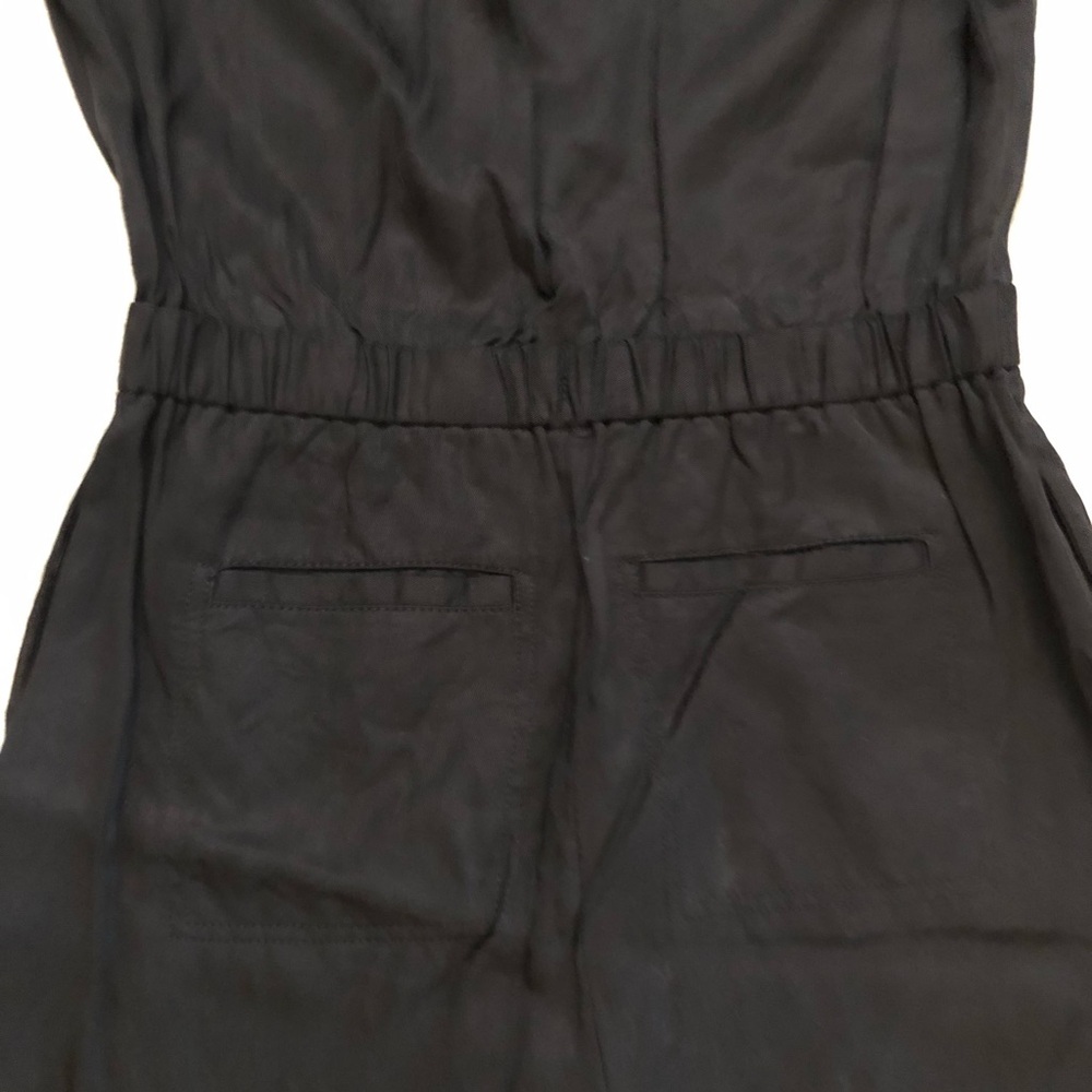 Banana Republic Tencel Black Tapered Leg Long Sleeves Utility Flight Jumpsuit 4 - Picture 12 of 16